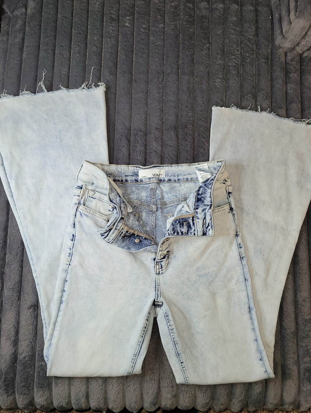 VERVET BY FLYING MONKEY Light Wash Wide Leg Jeans